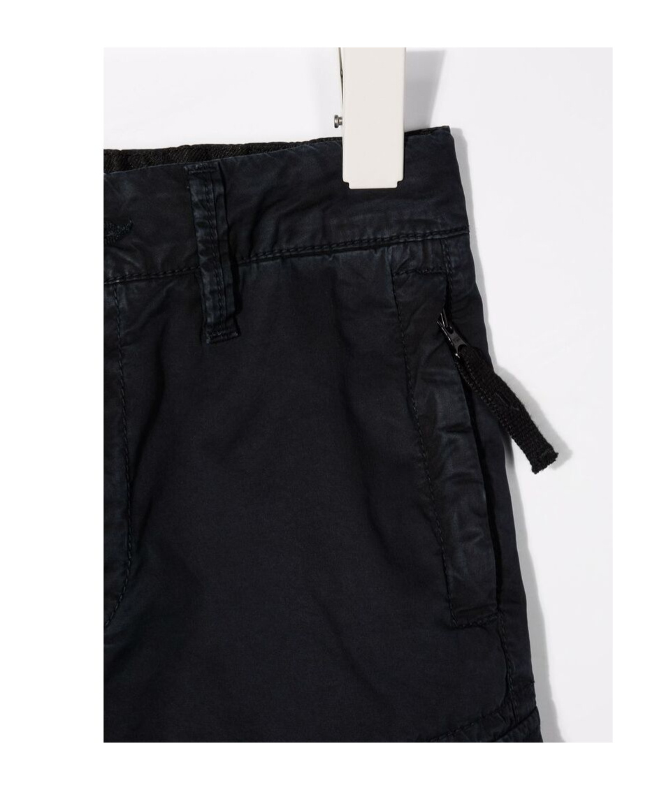Stone Island Side Logo-patch Trousers In Blue