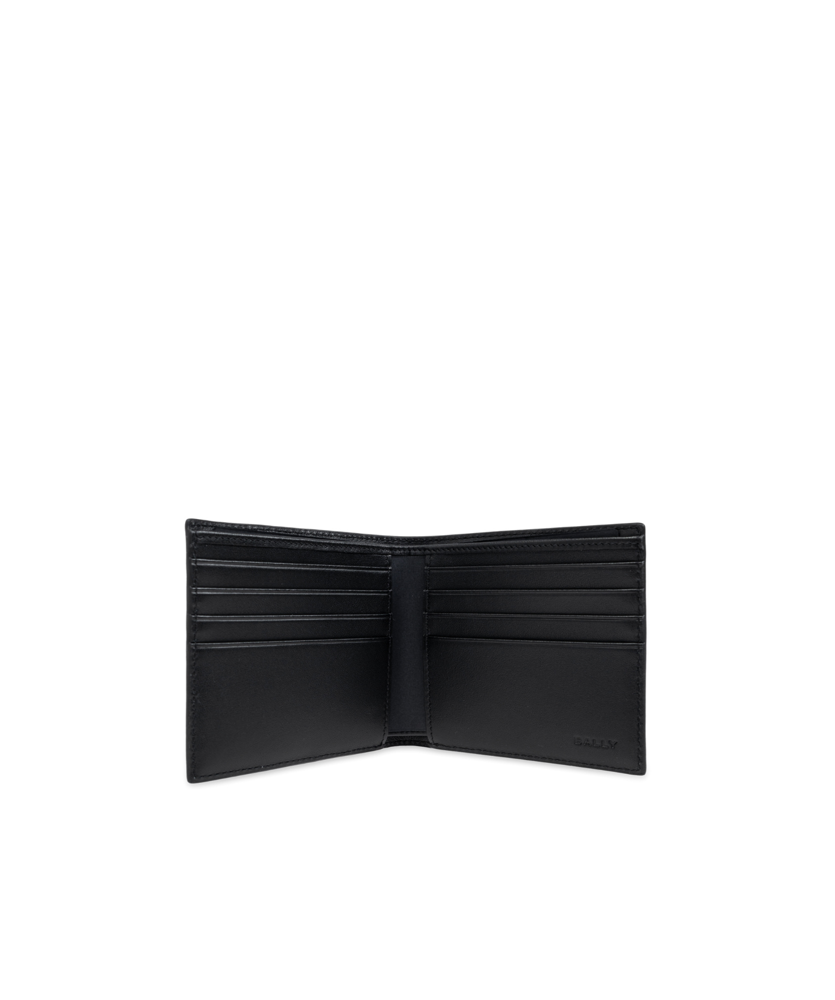 Shop Bally Band Logo Detailed Wallet In Black