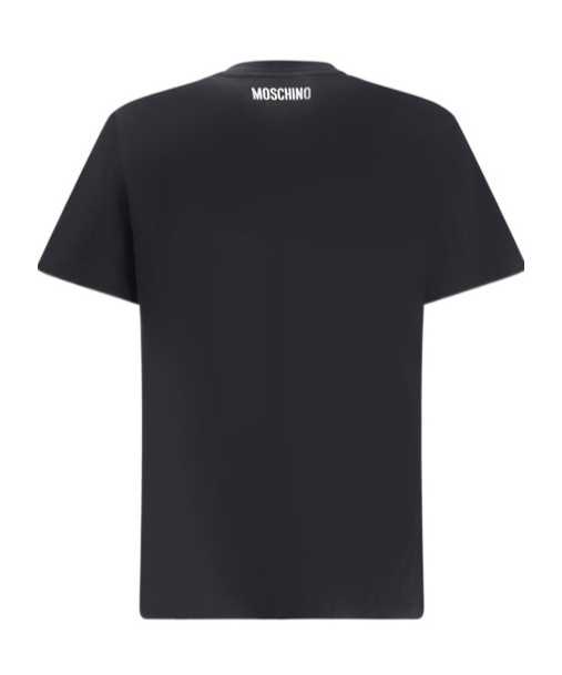 Moschino Duck-embroidered Crewneck T-shirt In Black