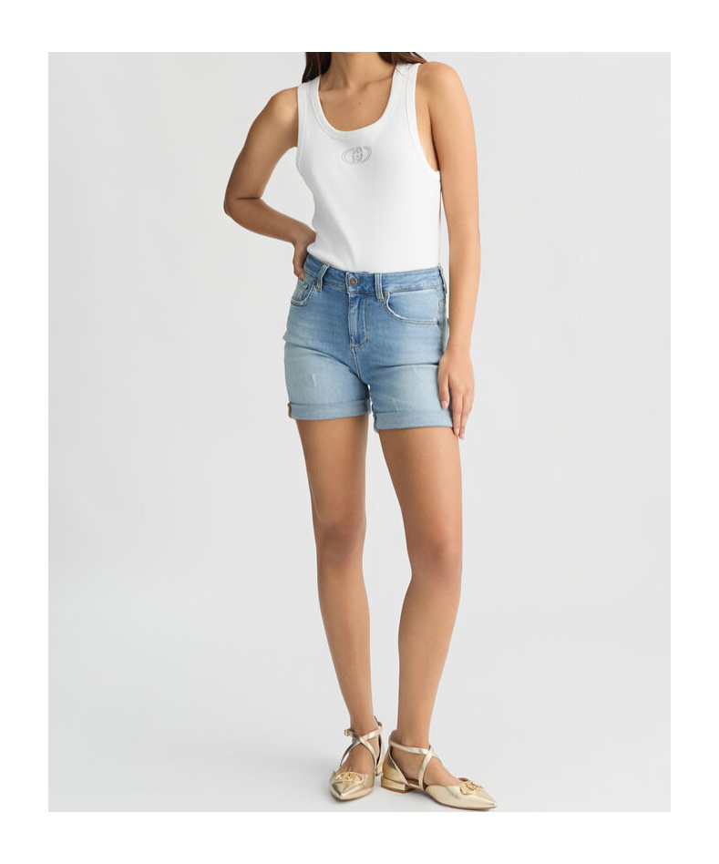 Liu •jo Liu Jo Distressed Denim Shorts