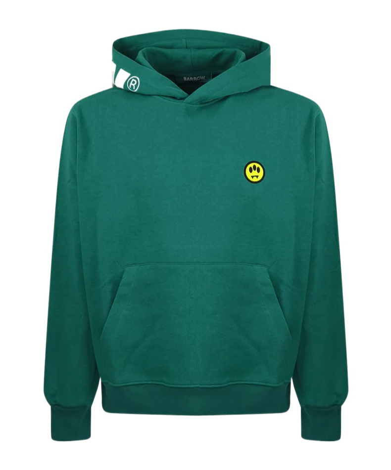 Barrow Logo Hooded Sweatshirt In Green