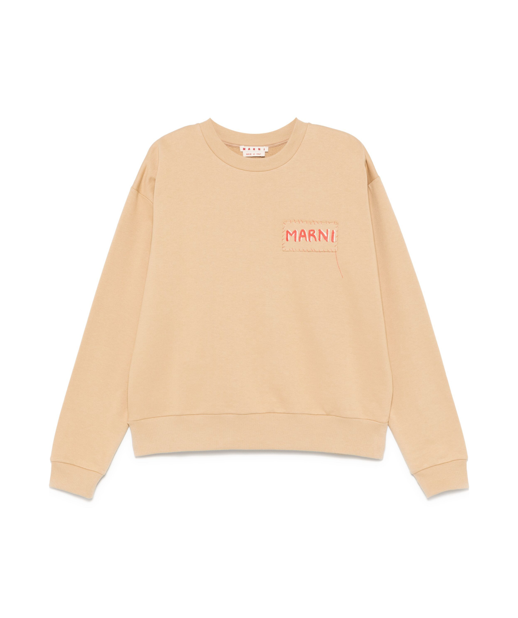 Marni Jersey-texture Sweatshirt In Nude