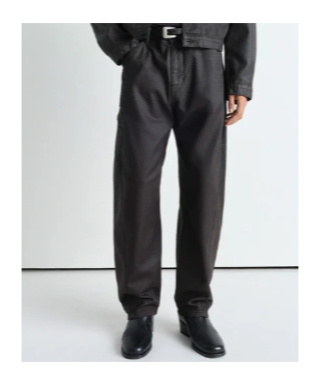 Lemaire Twisted Workwear Trousers In Black