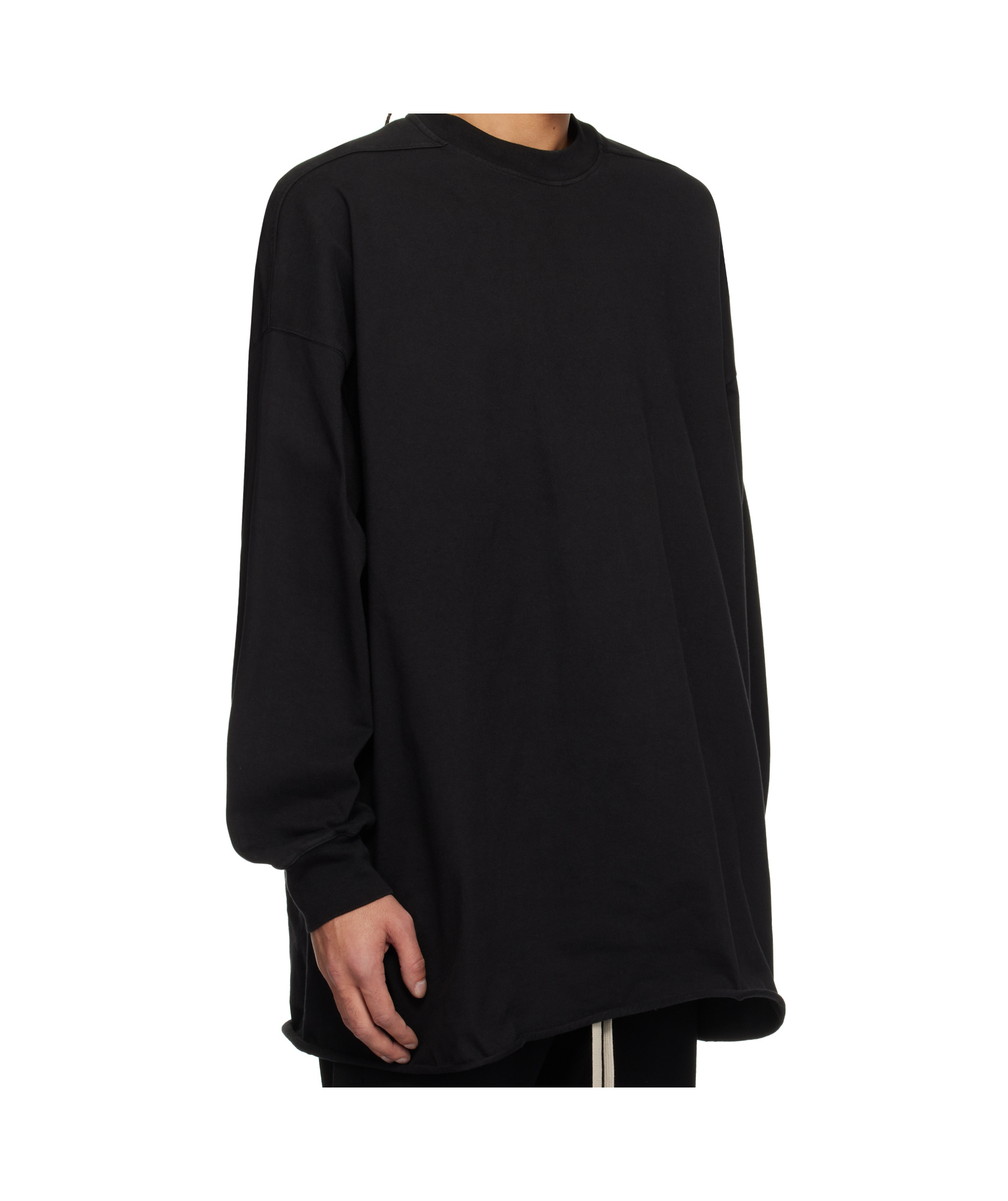 Rick Owens Drkshdw Black Hollywood Tommy Ls Sweat T-shirt In Black