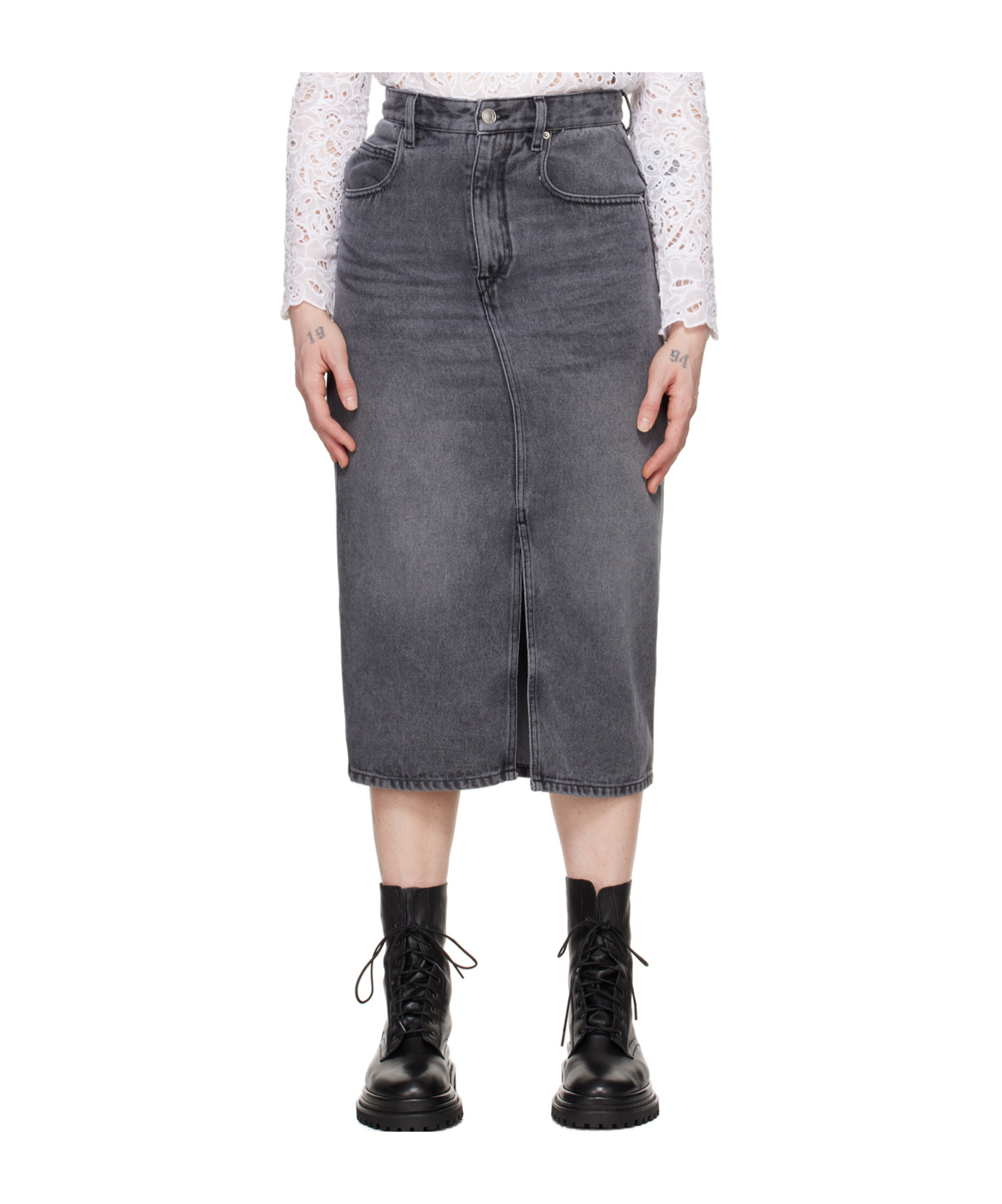 Shop Isabel Marant Tilauria Skirt In Black