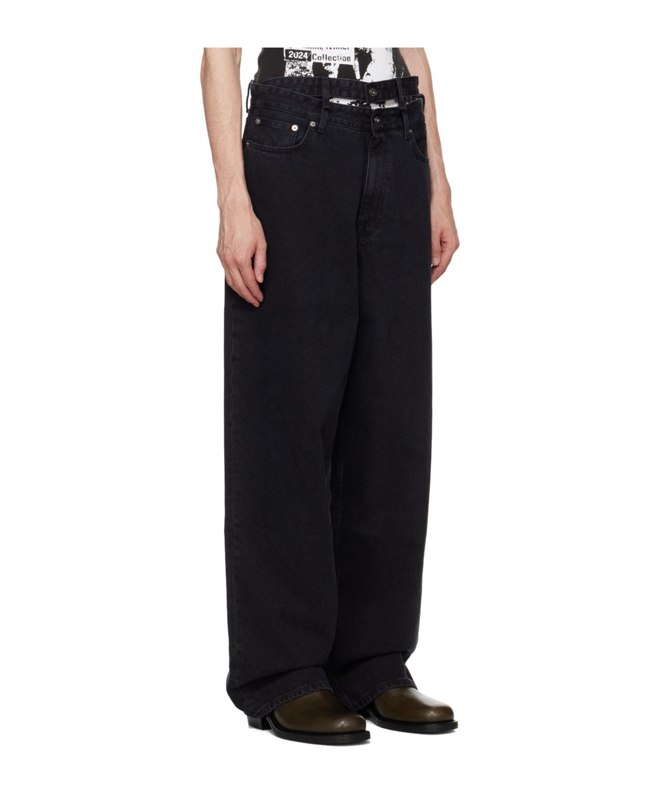 Y/PROJECT MULTI WAISTBAND JEANS