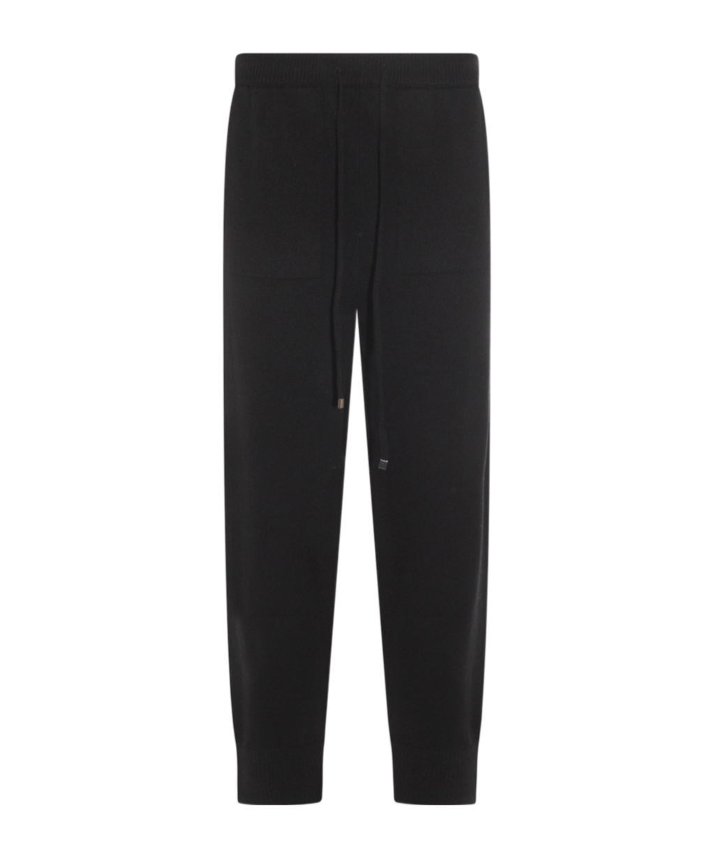 Antonelli Tie-up Knitted Track Pants In Black