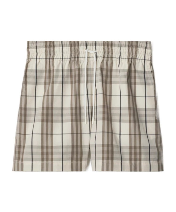 Burberry Check Deck Shorts In Cotton