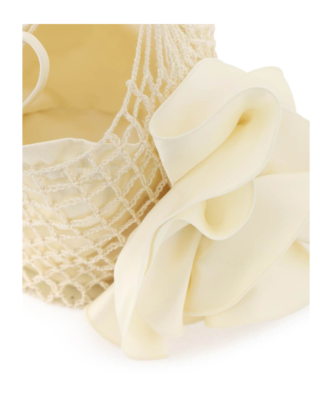 Shop Magda Butrym Crochet Small Devana Bag In Nude