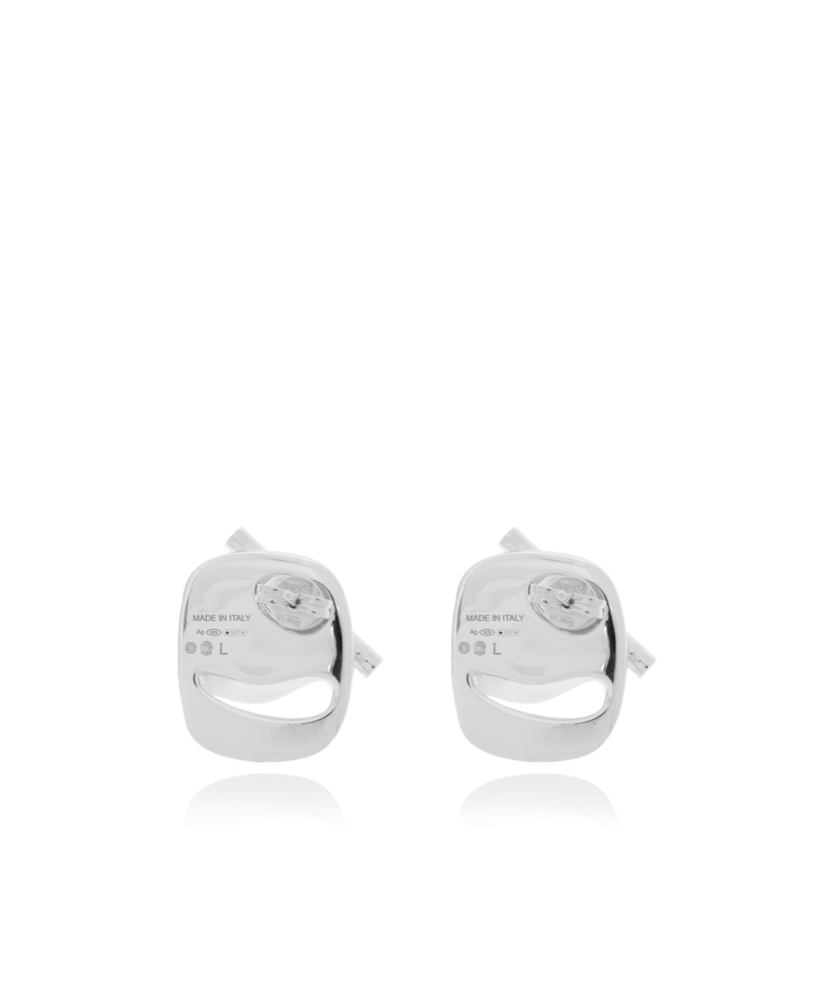 Ferragamo Earrings Engraved With Logos In White