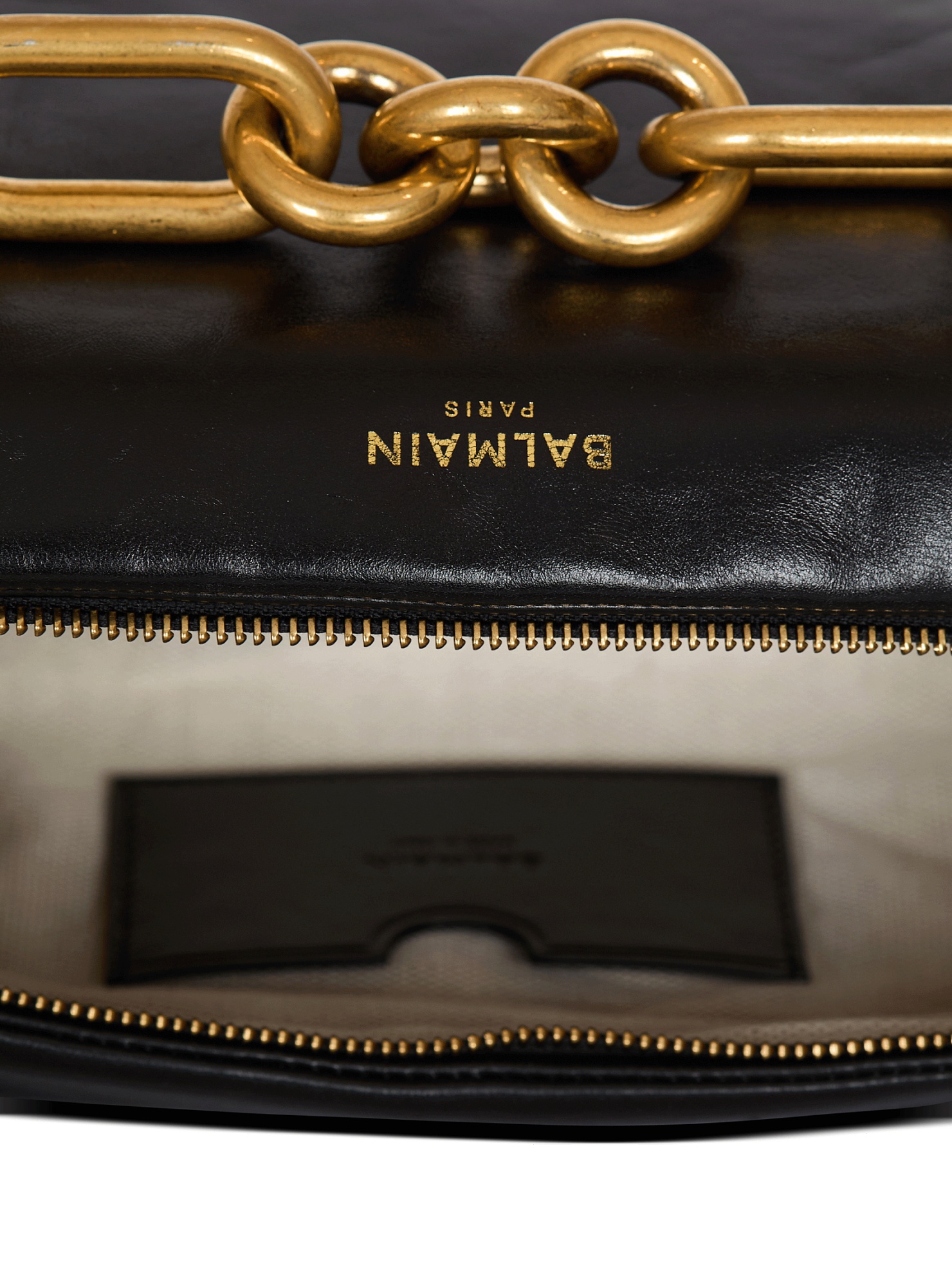 Shop Balmain Sync Medium Bag In Calfskin Leather