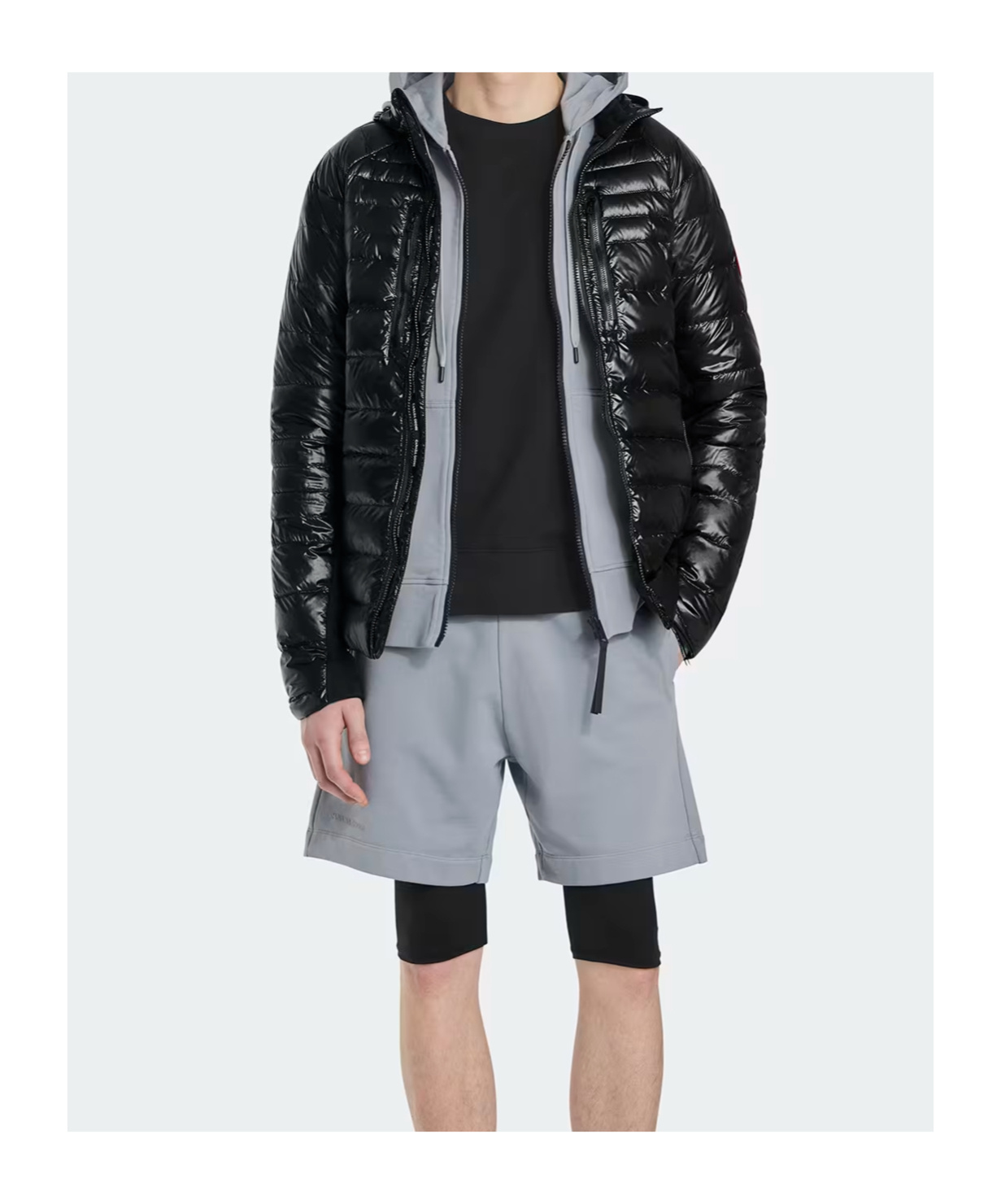 Canada Goose Hybridge Lite Hooded Jacket In Black