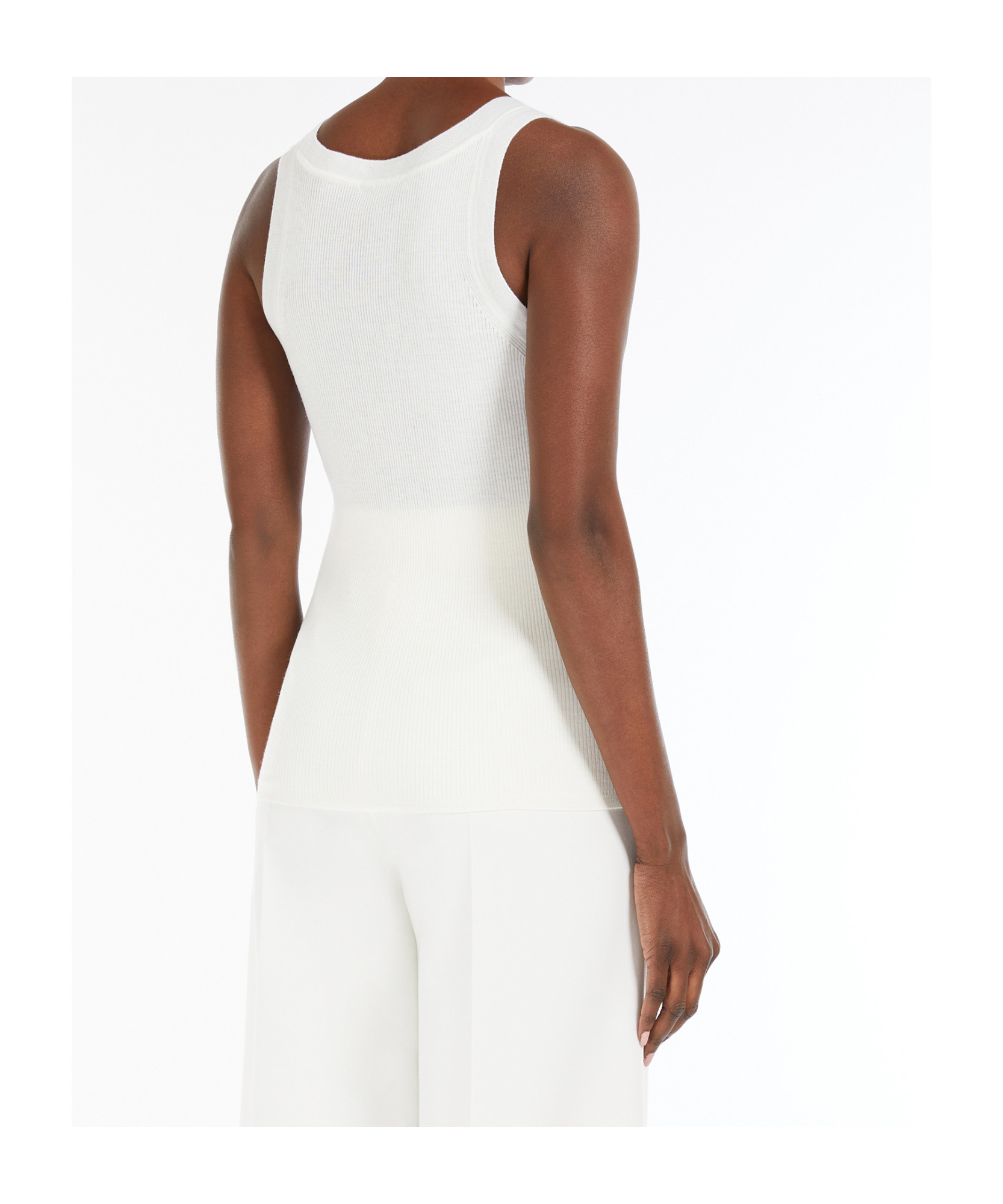 Max Mara Knitted Tank Top In White