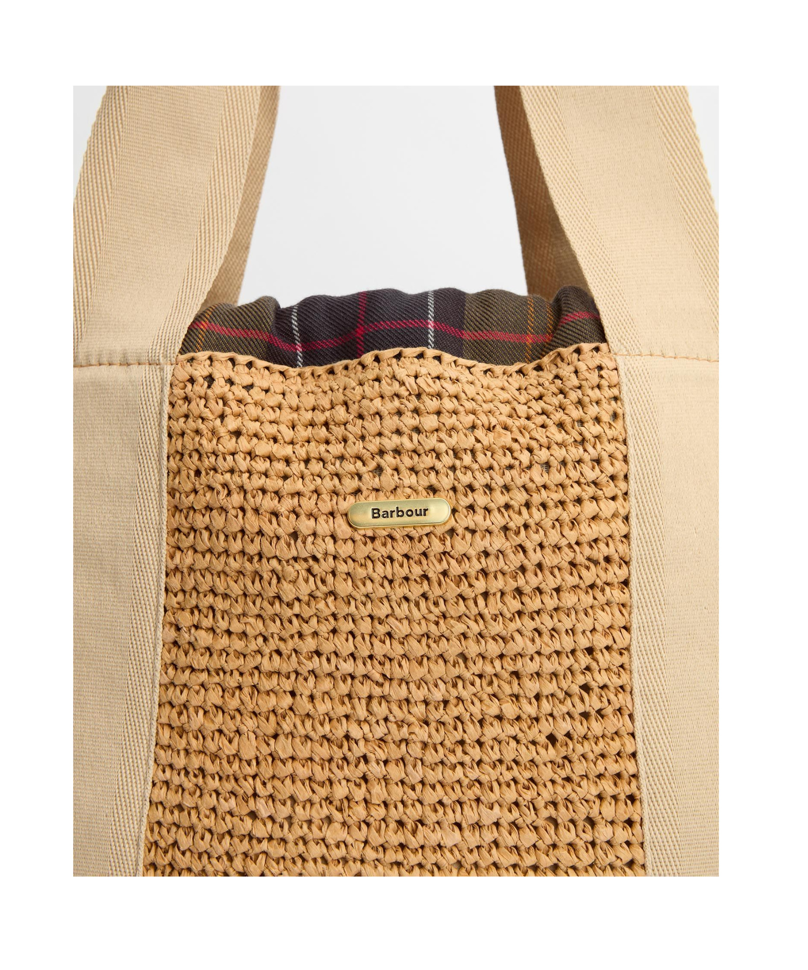 Barbour Double Handle Handbag In Nude