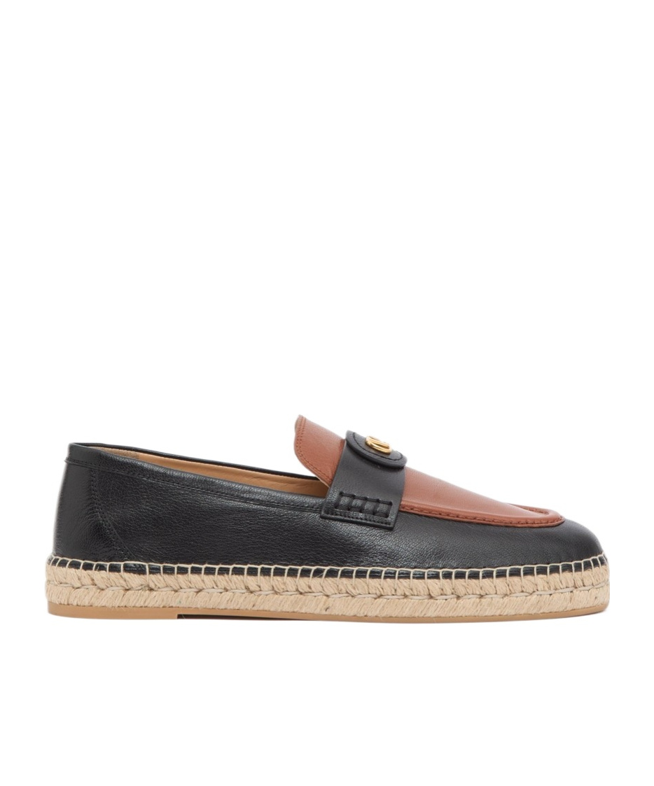 Valentino Vlogo Loafers In Black