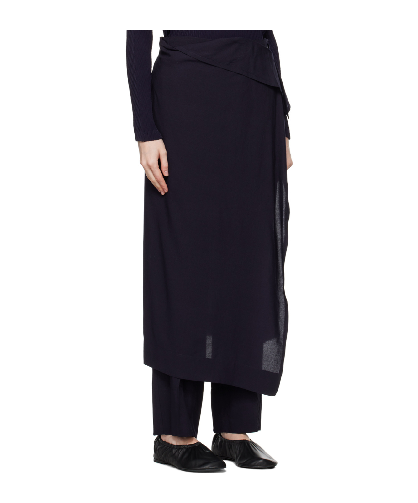 Issey Miyake Two As One Casual Pants In Black