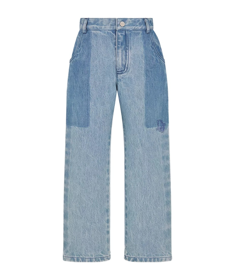 Dior Belt-loop Jeans In Blue