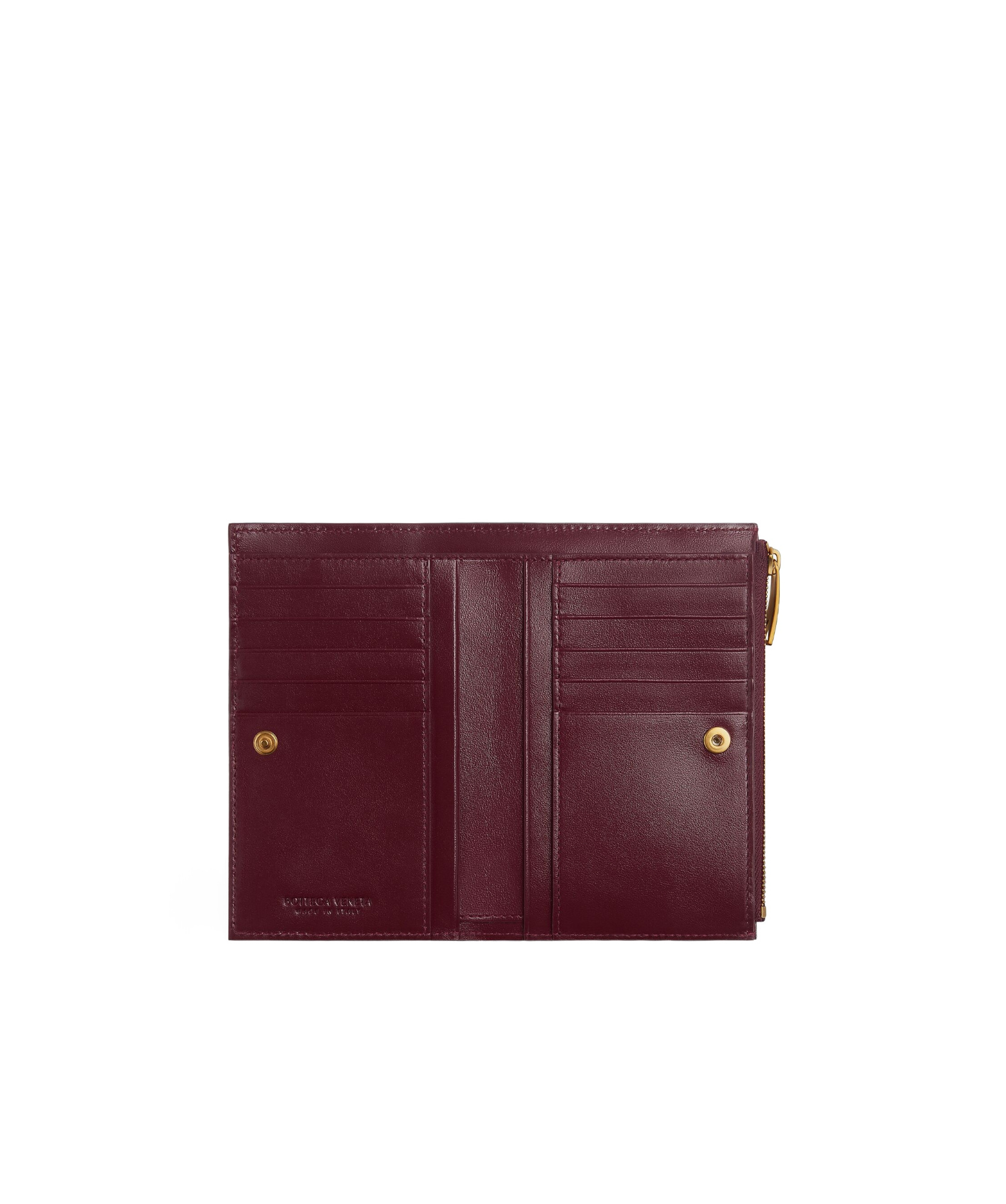 Bottega Veneta Intrecciato Medium Double-folded Wallet In Red