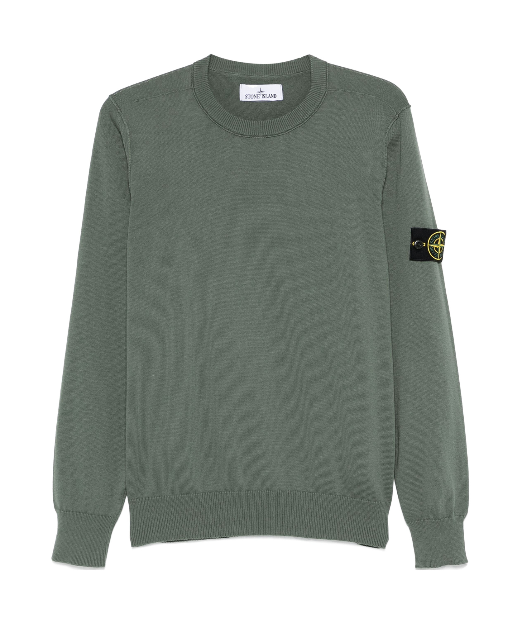 Stone Island Compass-badge Sweater In Green