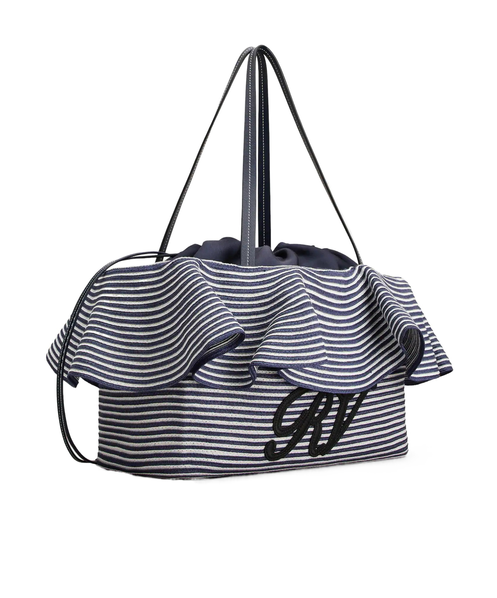 Roger Vivier Medium Shopping Bag In Raffia