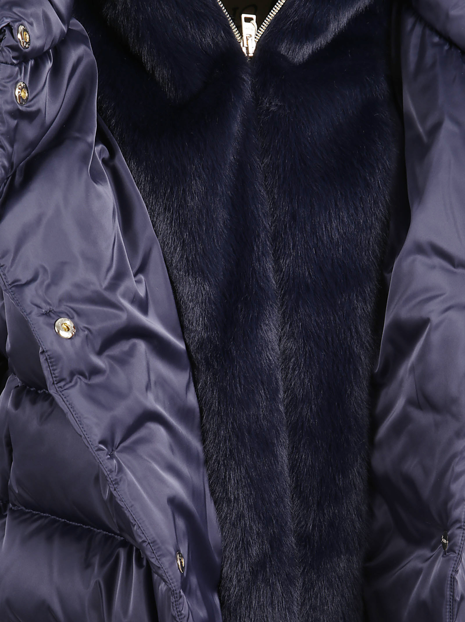 Herno Quilted Vest-style Down Jacket In Blue