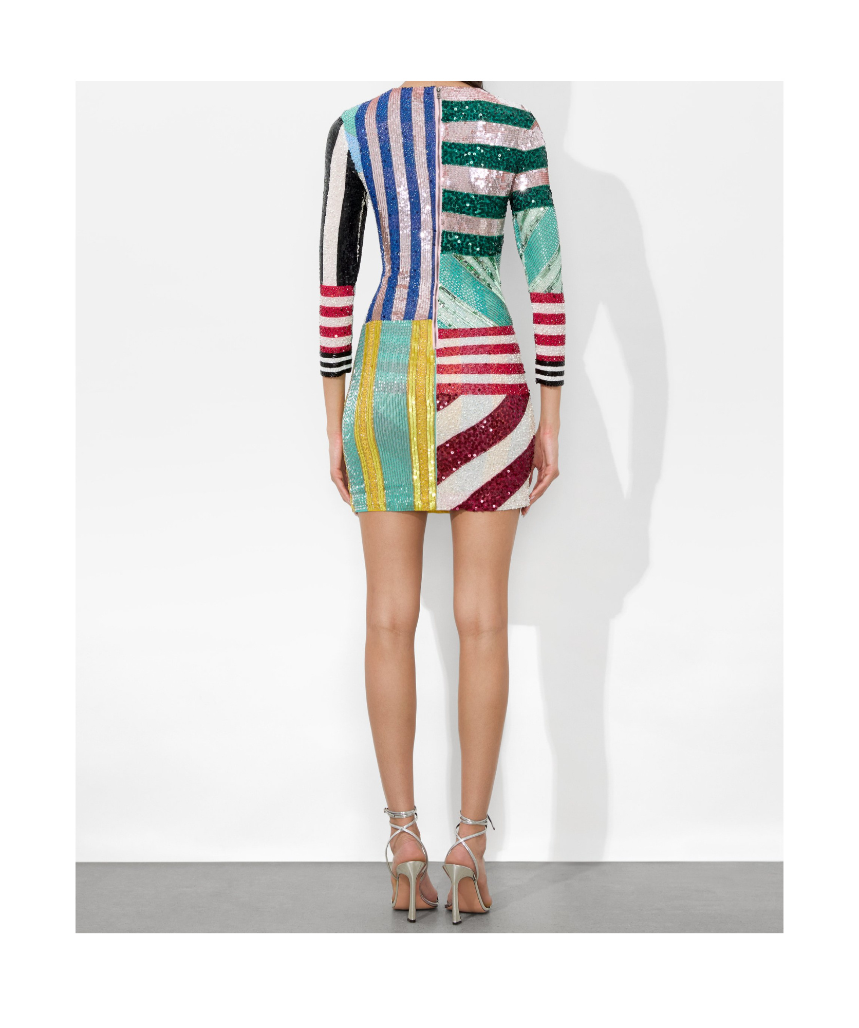 Alice And Olivia Delora Embellished Mini Dress In Multicolor