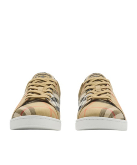 Burberry Check Set Sneakers In Brown