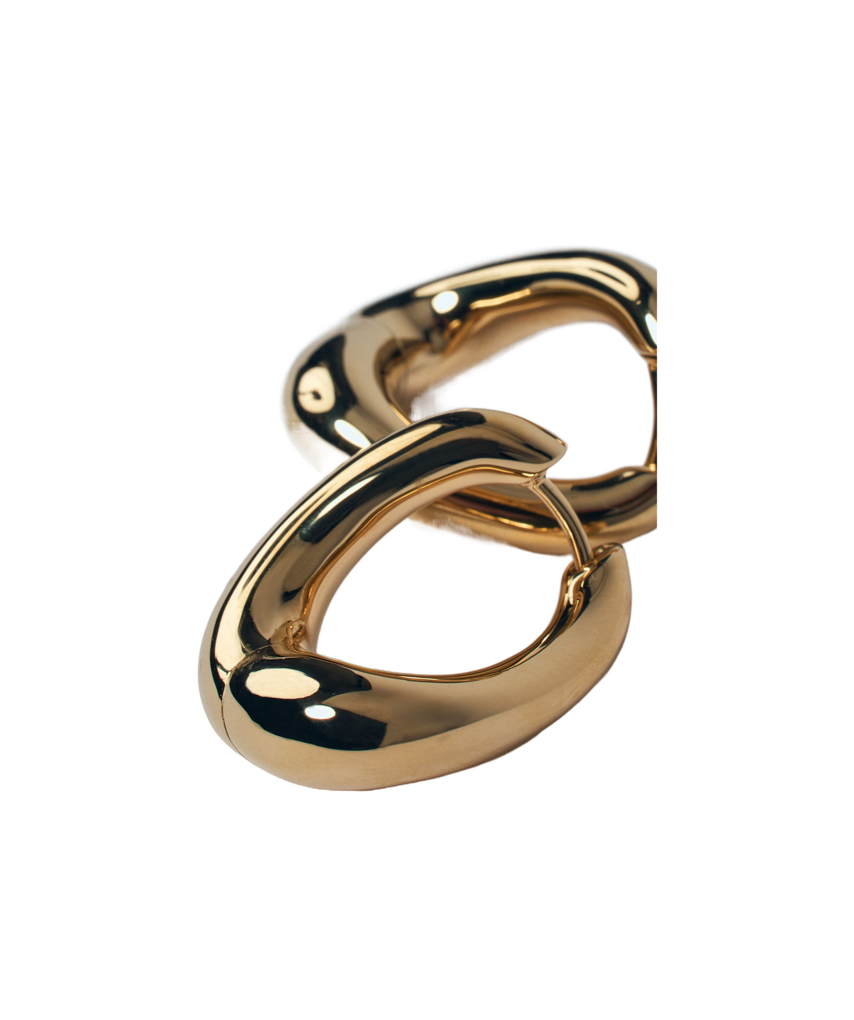 Tom Wood Twisted Loop Earrings In Yellow