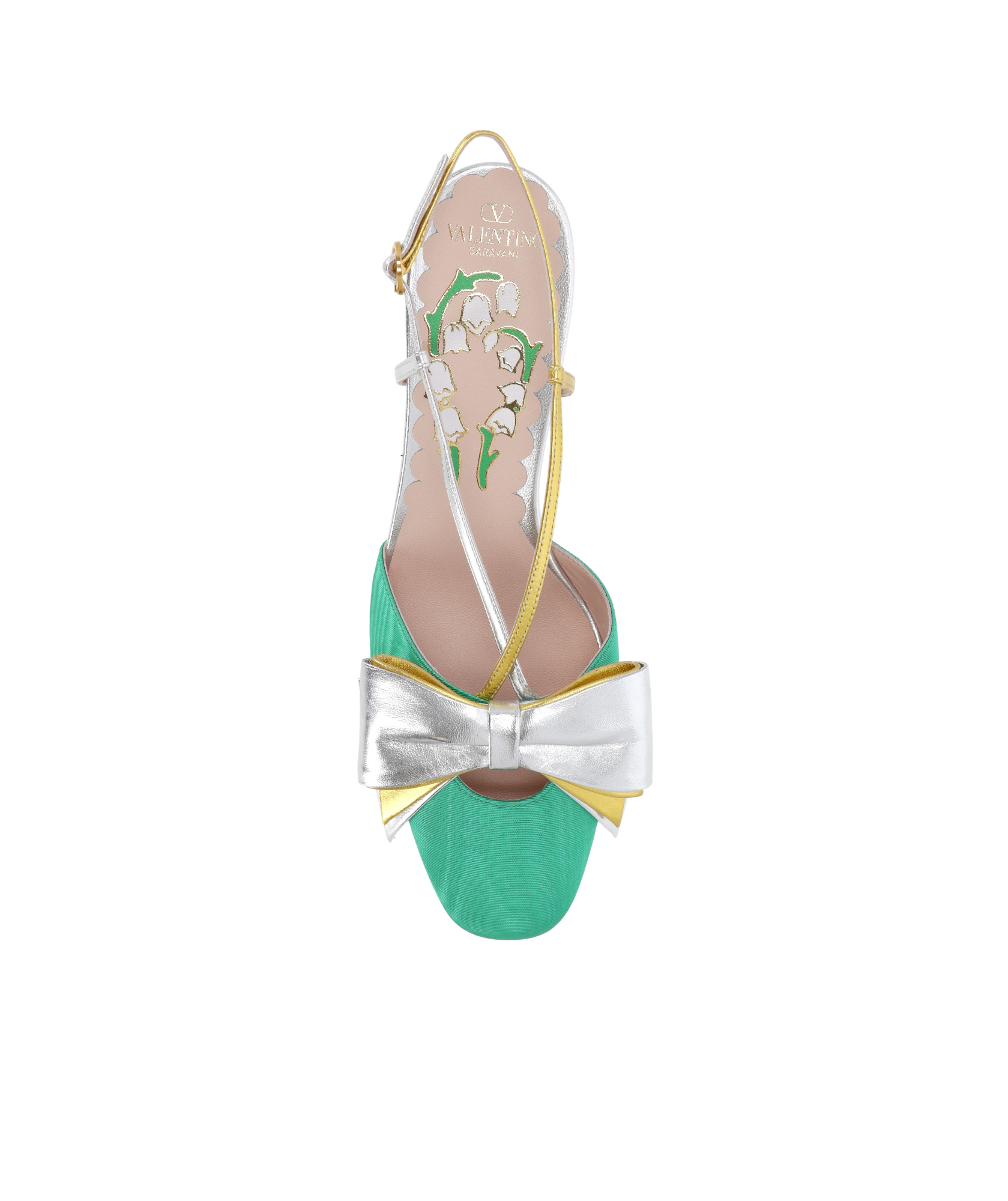 Valentino Round-headed High-heeled Sandals In Multicolor