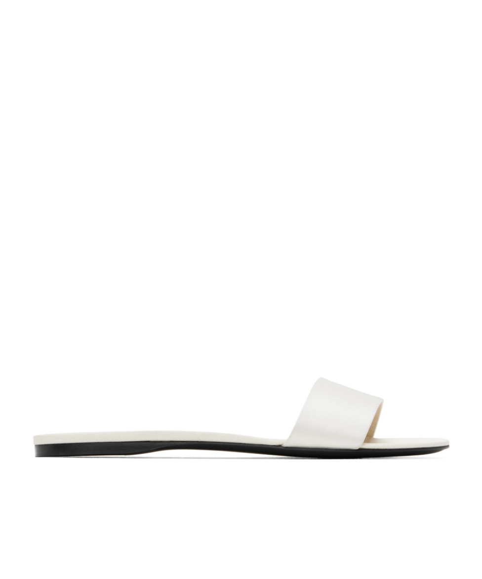 The Row Off-white Combo Slide Sandals In White