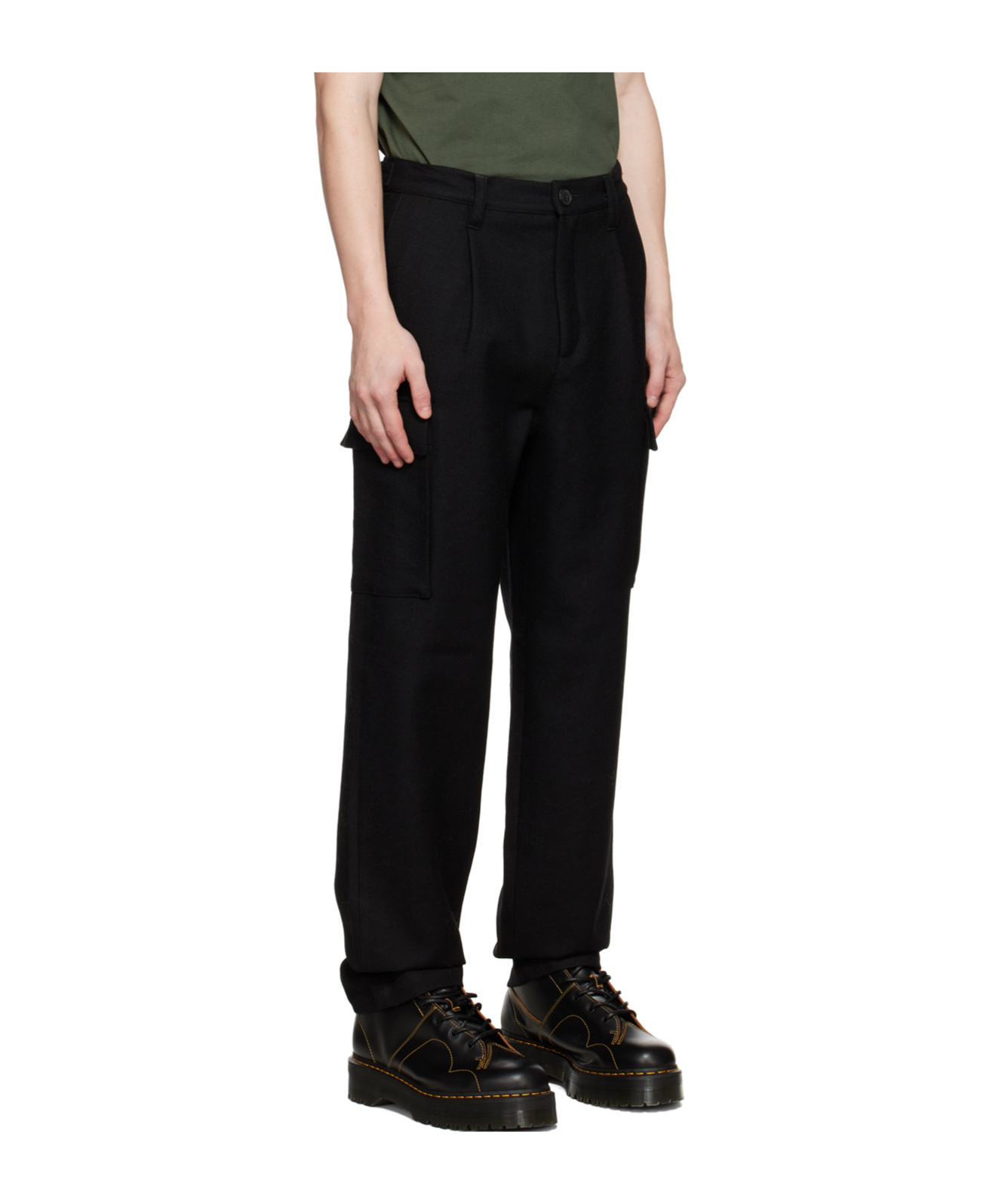 Frame Belt Loops Slacks In Black