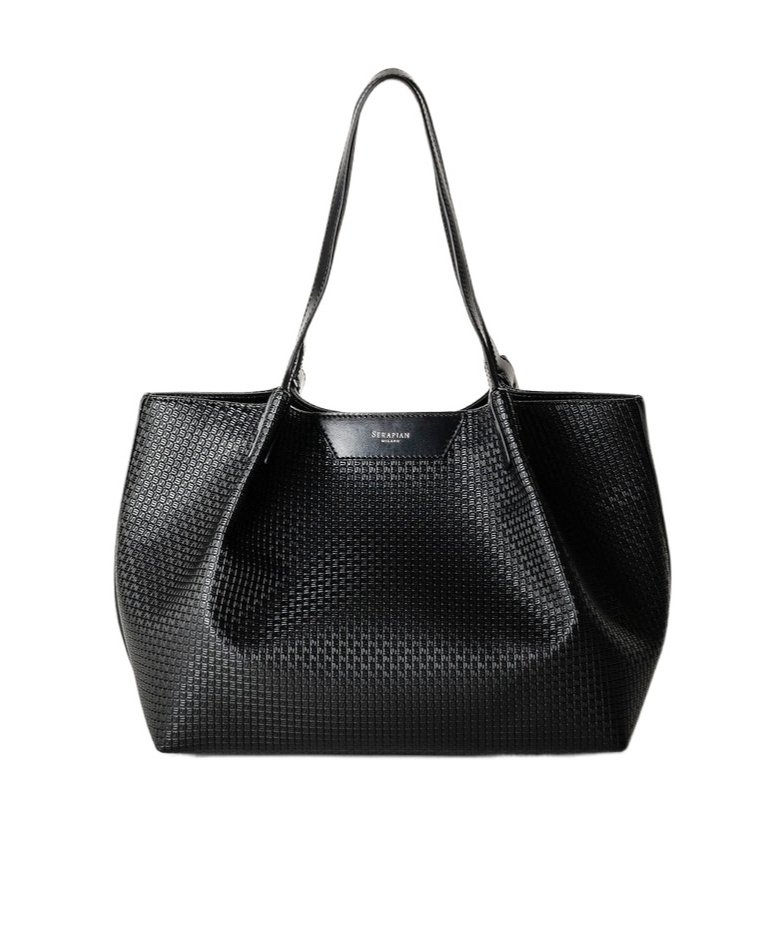 Serapian Double-handle Handbag In Black