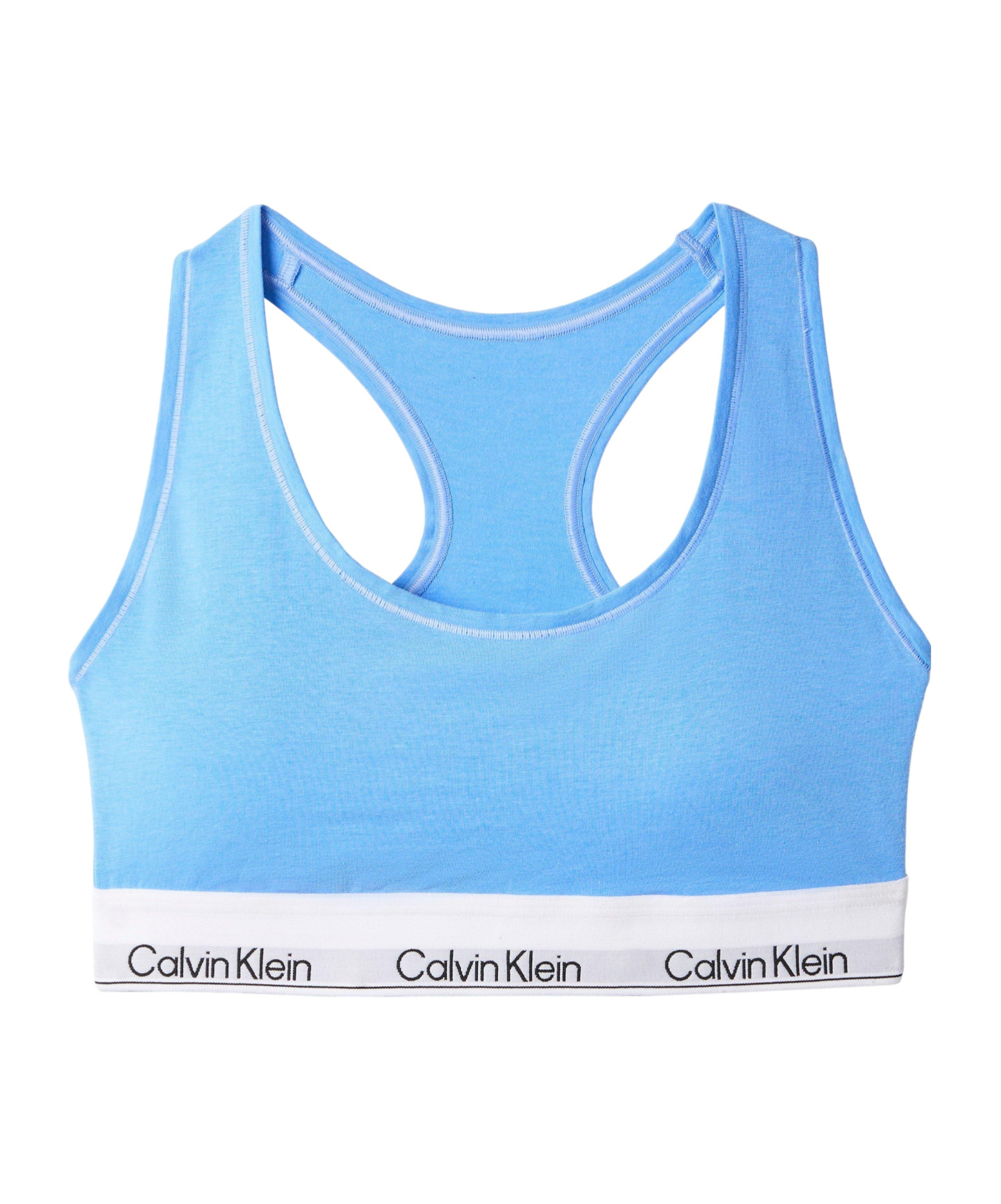 Calvin Klein Cotton Sports Bra In Blue