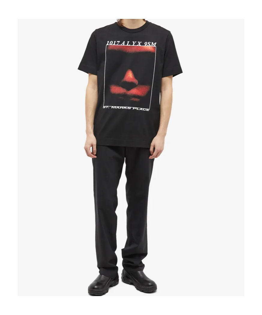 Alyx Icon Face Graphic T-shirt In Black