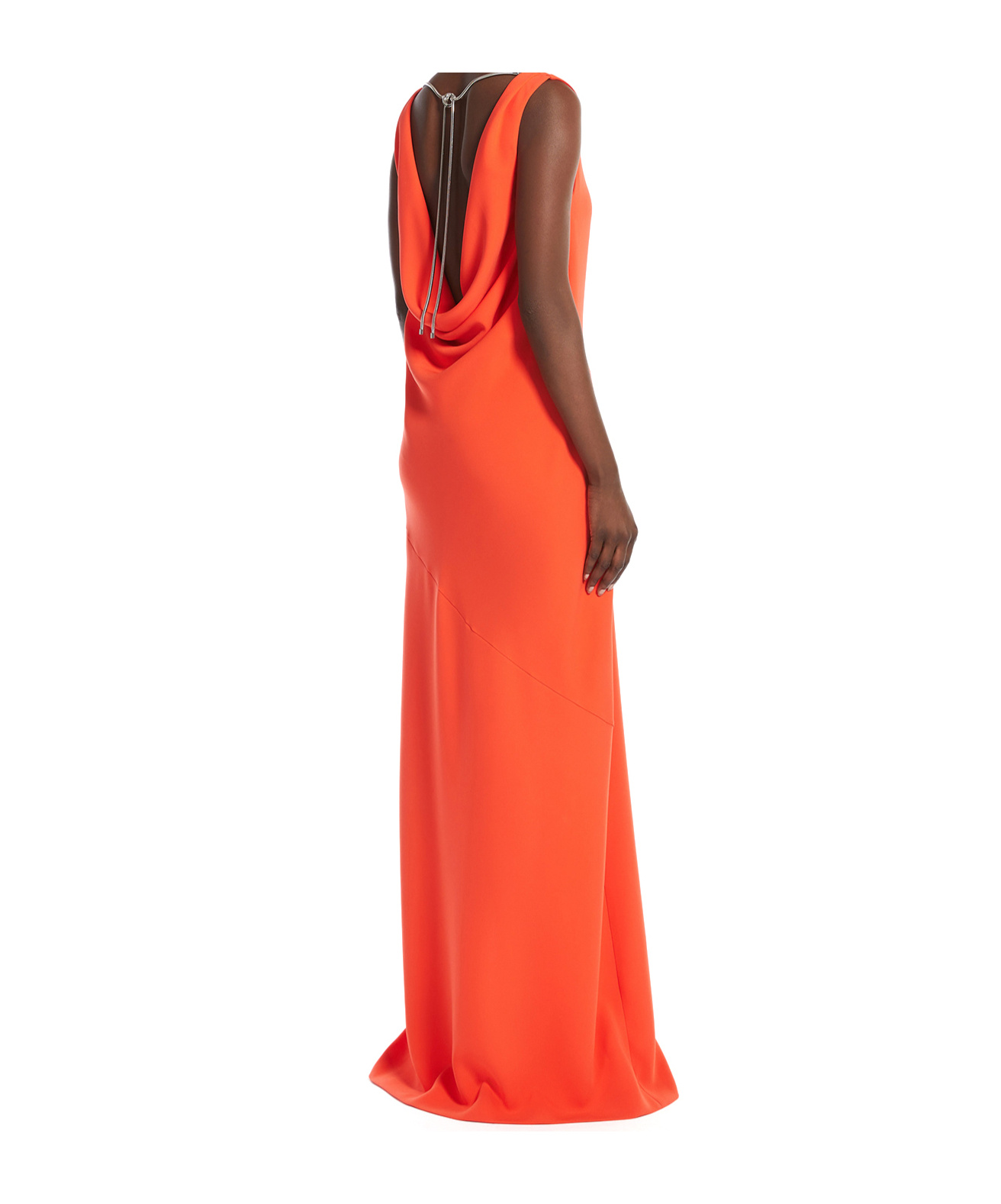 Max Mara Pianoforte Sleeveless Open-back Dress In Red