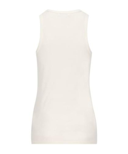Jil Sander White Crewneck Sleeveless Top In Cotton In White
