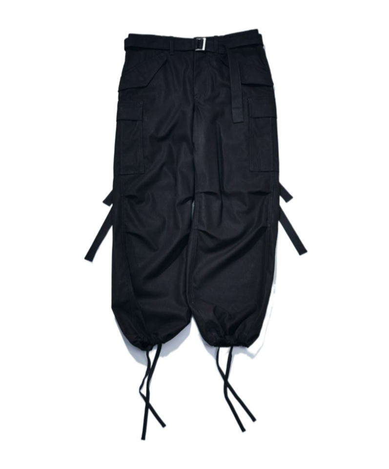 Sacai Belt-loop Casual Pants In Black