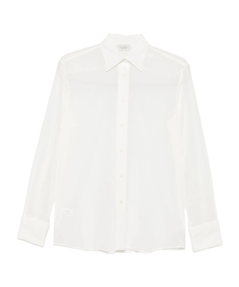 Mazzarelli Button-down Long-sleeved Shirt In White