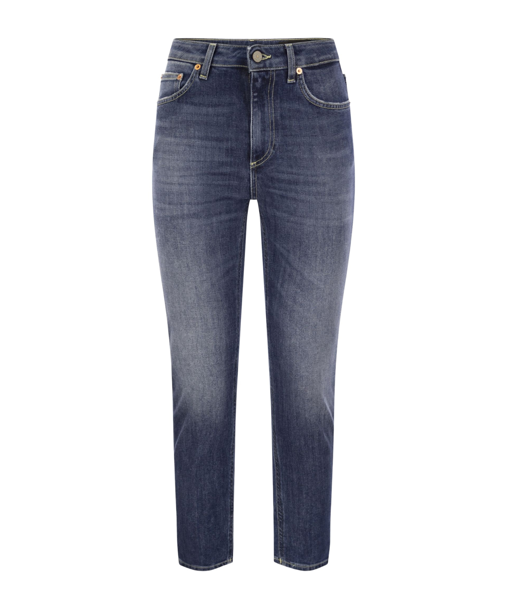 Dondup Logo Detail Denim Trousers In Blue