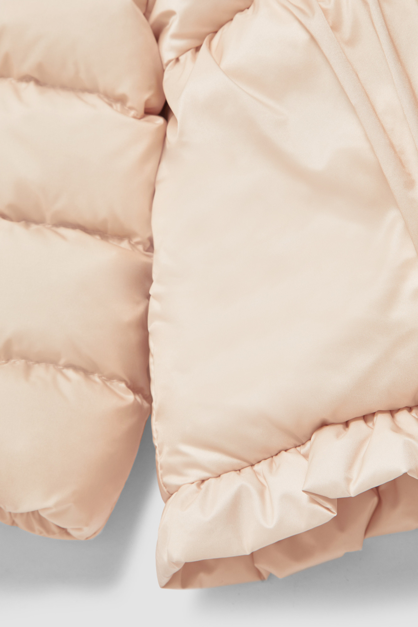 Moncler Long-sleeved Down Jacket In Nude
