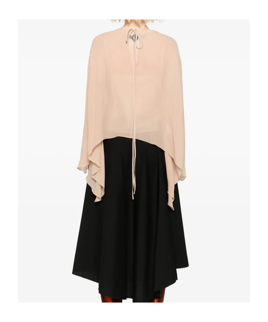 Marni Asymmetric-draped Blouse In Neutral