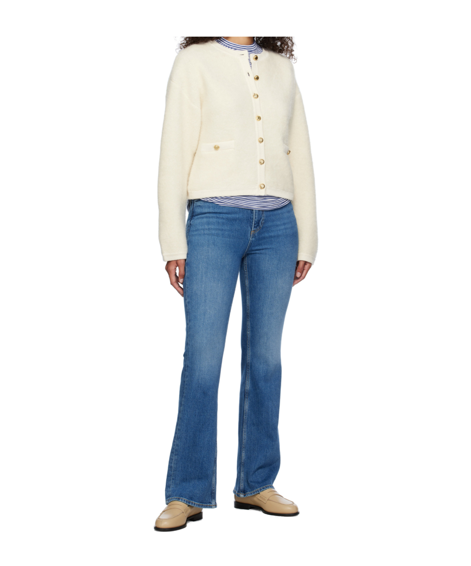 Rag & Bone Long-sleeved Cardigan In White