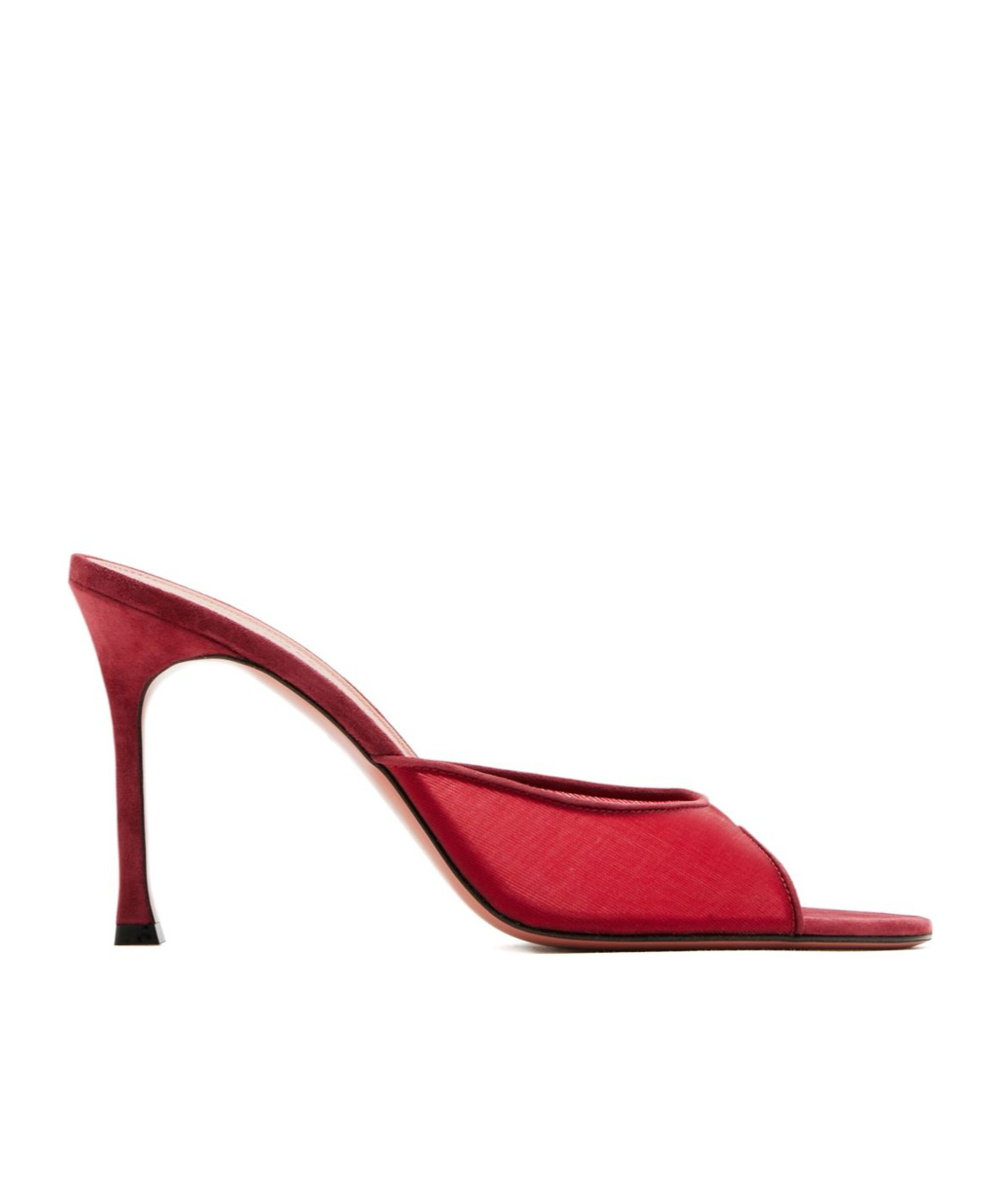 Amina Muaddi Women Alexa Mesh Mules In Red