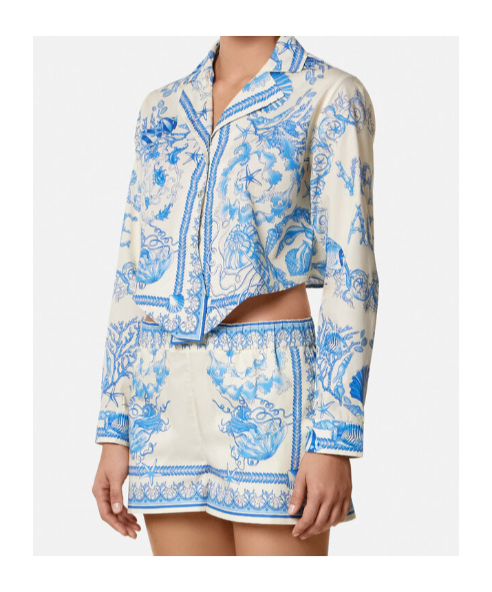 Versace Underwater Barocco Shirt And Blouse Multicolor
