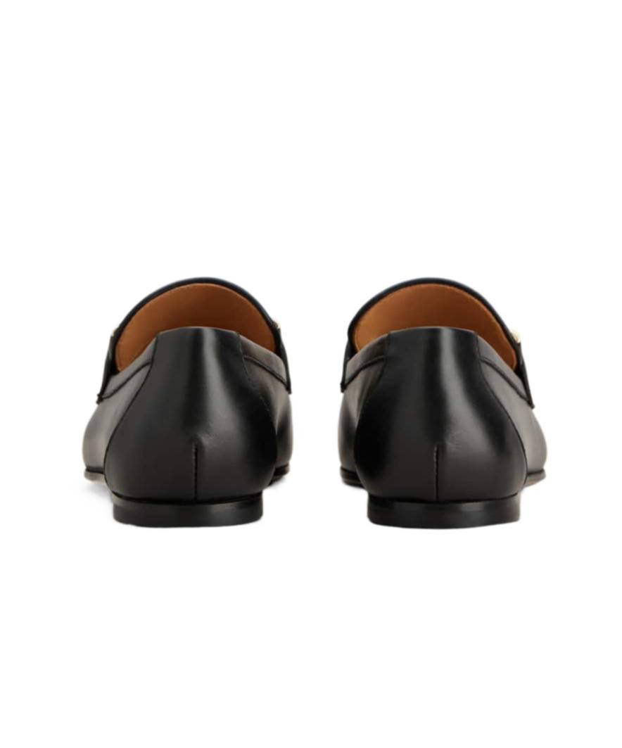 Tod's Leather Loafers With Bow In Black