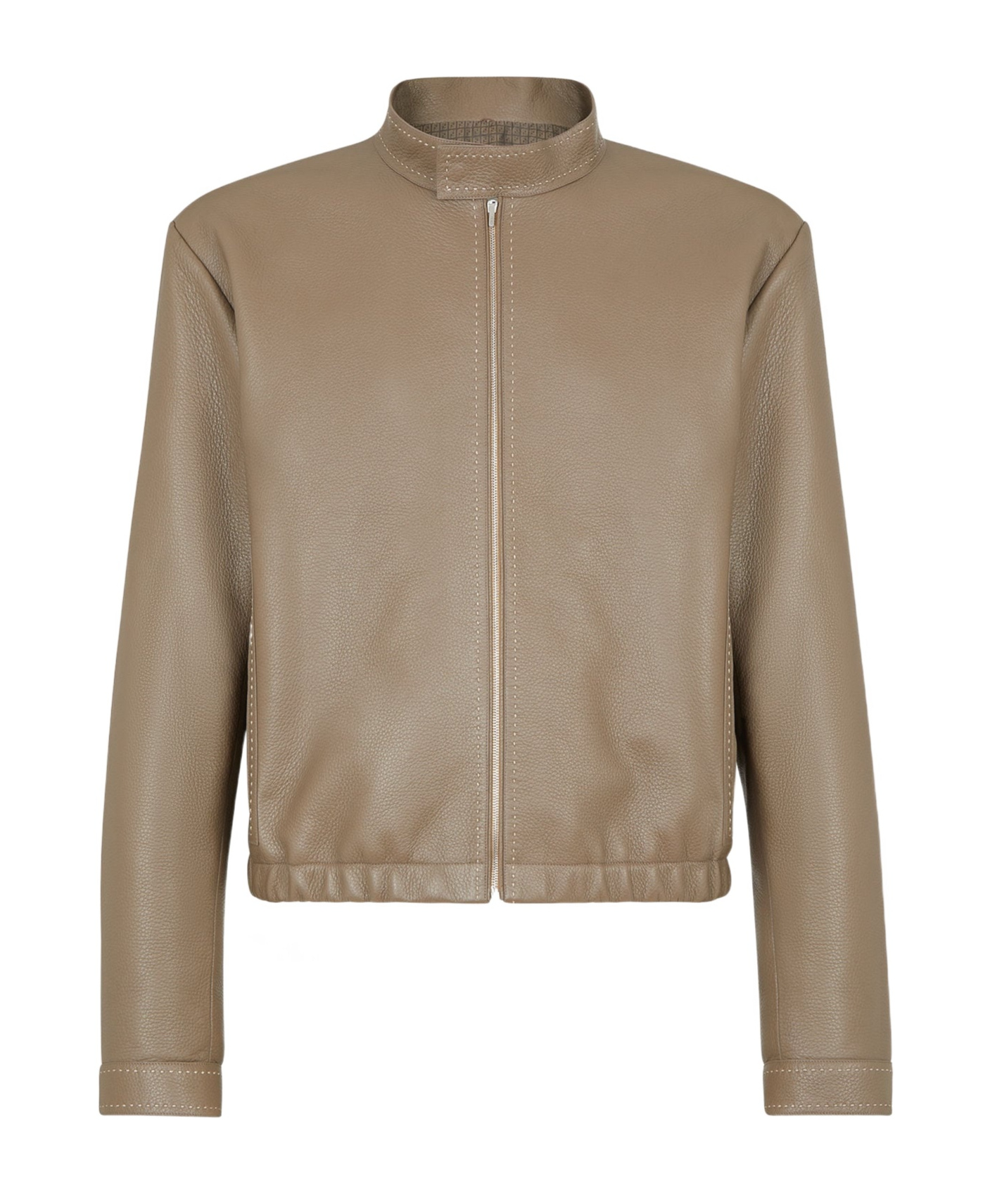 Fendi Deerskin Selleria Blouson In Nude