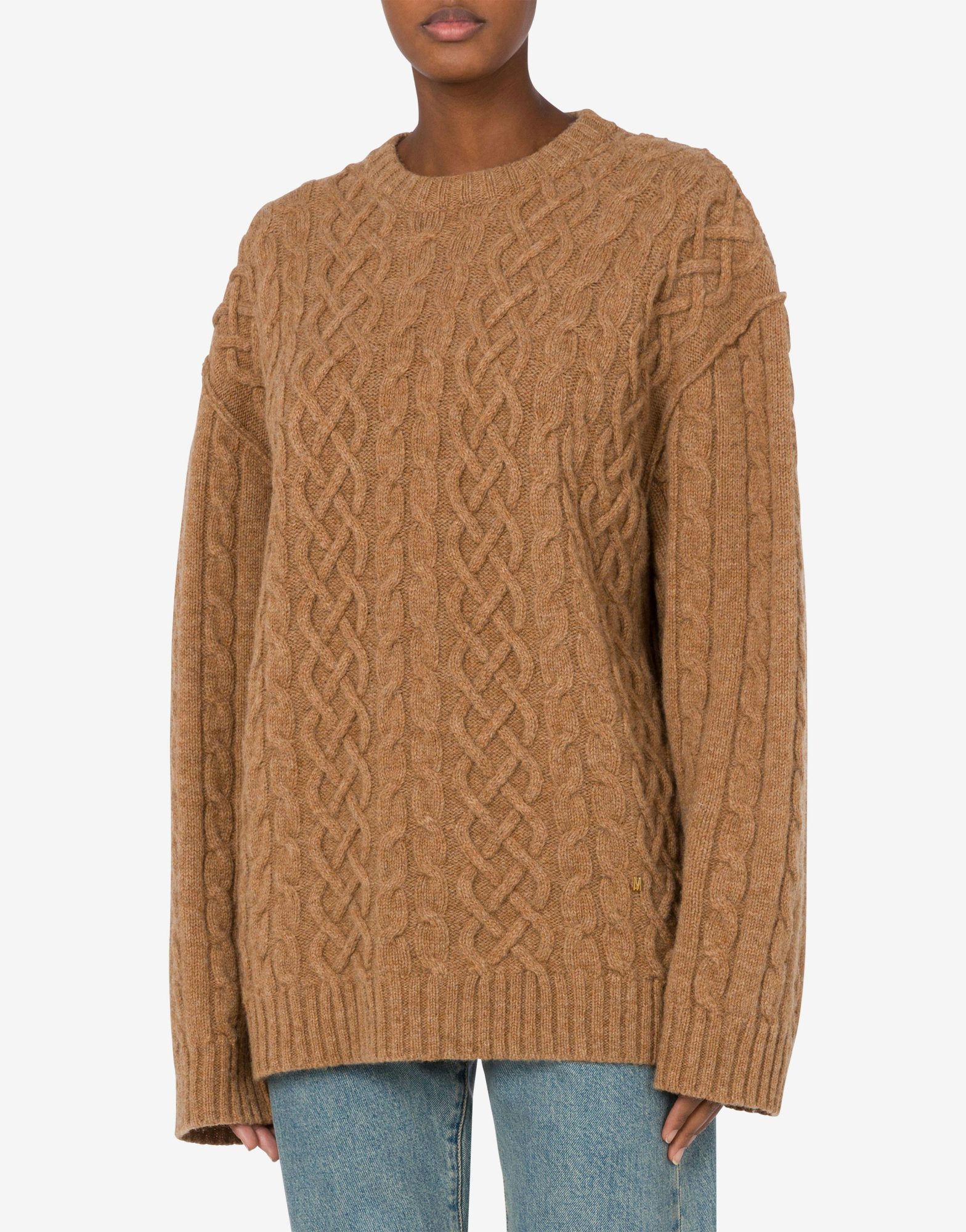 Moschino Wool Pullover In Brown