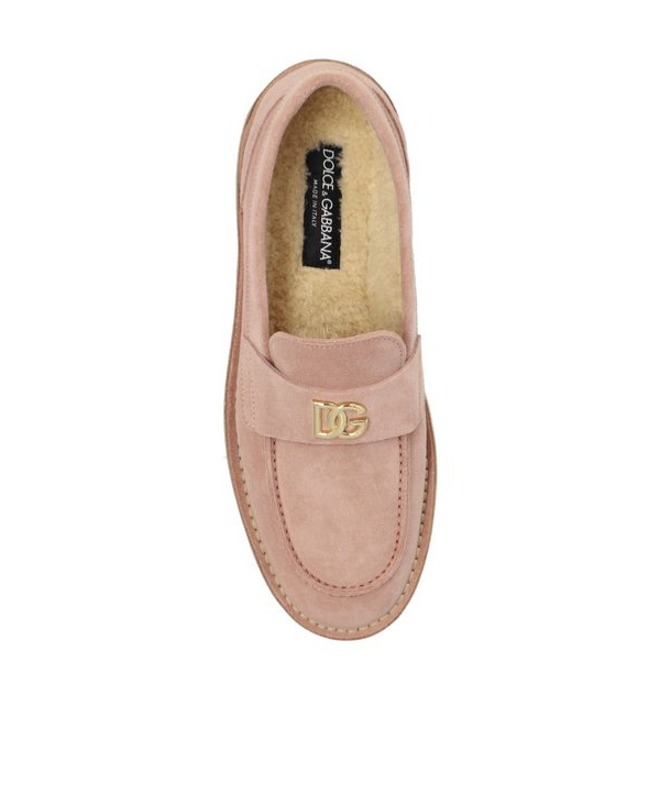 Dolce & Gabbana Suede Leather Moccas In Brown