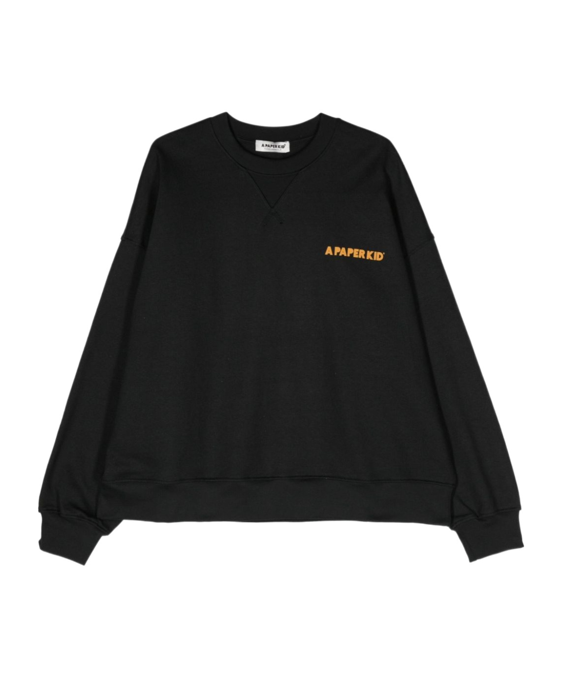 A Paper Kid Logo-print Cotton Sweatshirt In Black