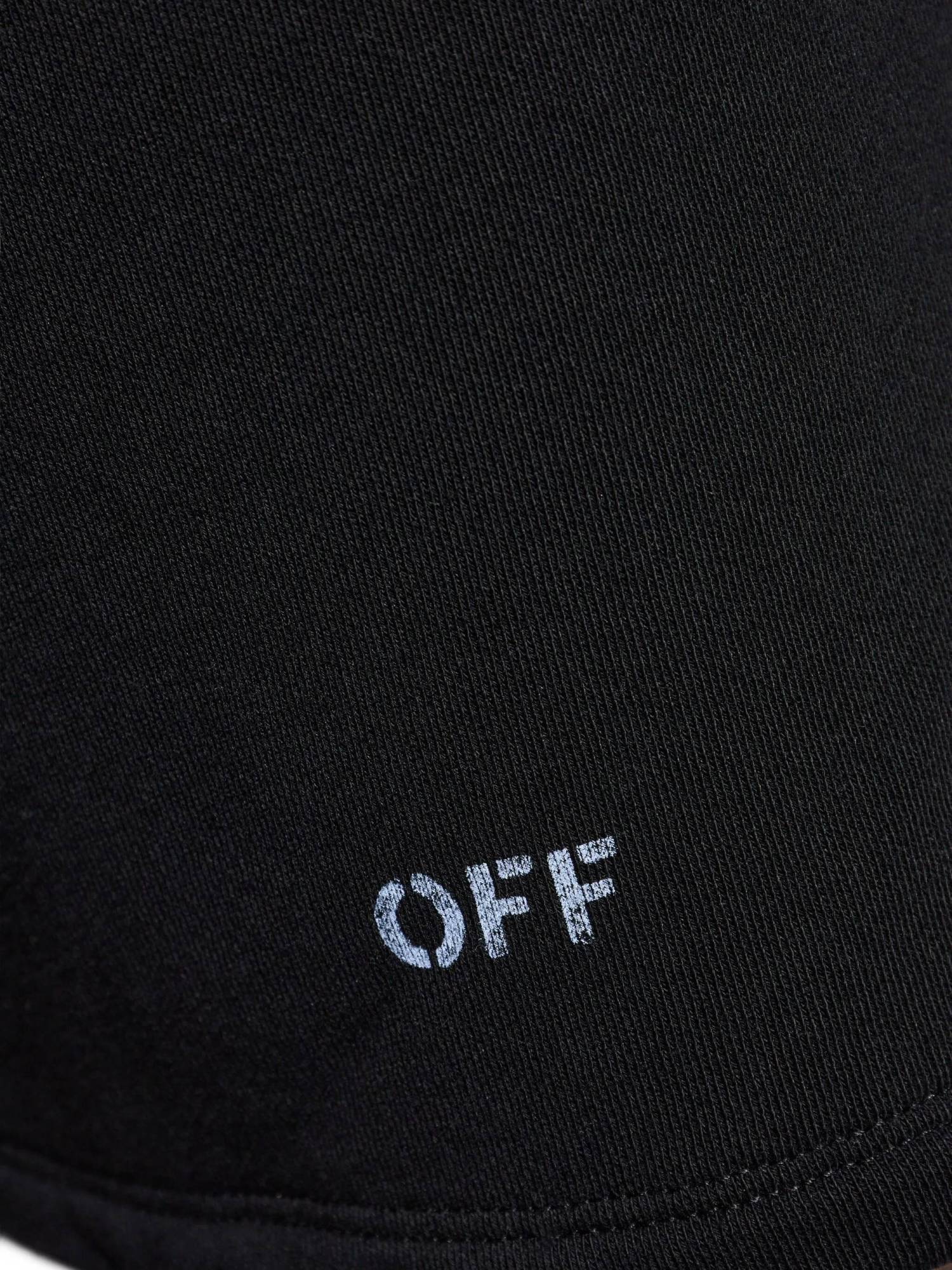 Off-white Drawstring Logo-print Shorts In Black